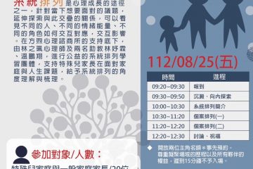2023/08/25 – 公益家族排列活動