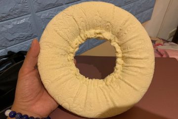 胃造廔管（尤其管子型）孩子趴姿時泡綿墊